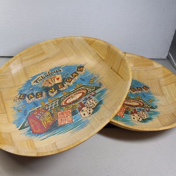 Vintage Fabulous Las Vegas Bamboo Style Bowl Cottagecore Grandmacore - Picture 3 of 6